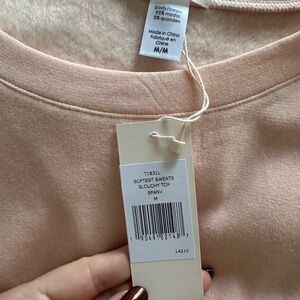 New Eberjey light pink softest slouchy top